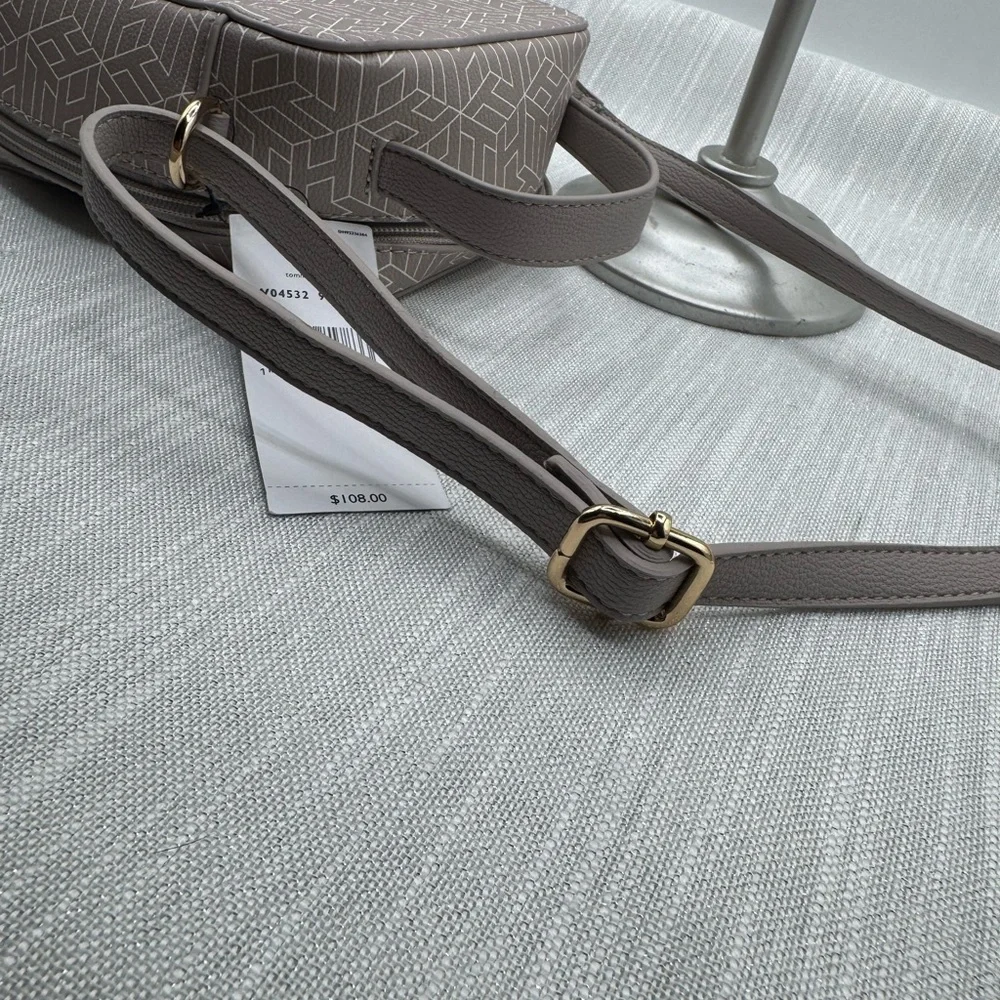 Tommy Hilfiger Crossbody adjustable strap taupe color NWT $108